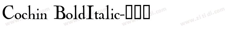 Cochin BoldItalic字体转换
